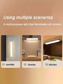 1pc USB Rechargeable Makeup Mirror Light, Eye-Caring Desk Lamp, Reading Light, Adjustable Color & Brightness, Angle Adjustable, Wireless Makeup Light For Bathroom Mirror