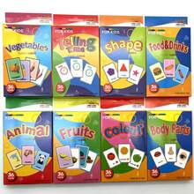 Colorful English Word Recognition Flash Cards, Visual Learning Tool - Multicolor - View 7