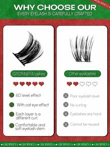 GROINNEYA 10 Rows 100pcs DIY Eyelash Extensions 8-16mm Manga Lashes Volume Individual Eyelashes Extensions Lash Clusters DIY At Home(GD04) - C - View 4