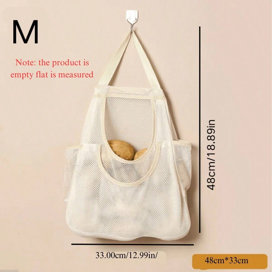 1pc Onion Ginger Garlic Storage Bag Vegetable Hanging Net Bag Wall