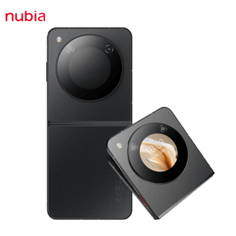 nubia Flip 5G Phone Cosmic Black, 6.9" 120Hz AMOLED Display, 50MP AI Dual Camera, 4310mAh Battery, 33W Charging, Ultra-Clear Dual Dispaly, Pocket Foldable Design, Excellent Night Camera, Gesture And Smile Snap, Dual-Way Smart Unlock