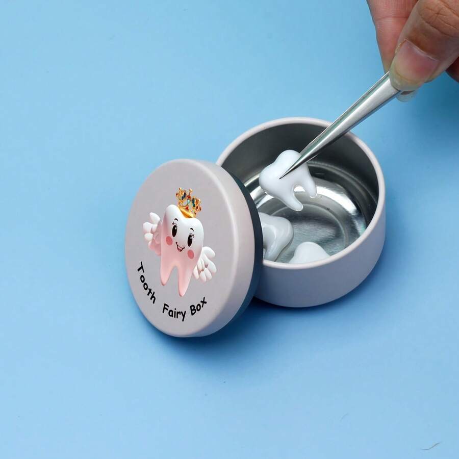 Iron Tooth Fairy Box For Kids And Teens Keepsake Tin For Baby Teeth