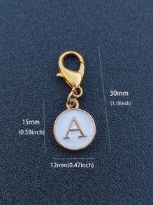 1pc Compact Initial Letter, 26pcs A-Z Letters Pendant Keychain Bag Charm, Configurable To Spell Out Preferred Word, Suitable For Daily Wear Gift Souvenir Car Accessories School Cute Goth Y2k Bag Accessories Lanyards With Id Holder Car Accessories Bag Charms
