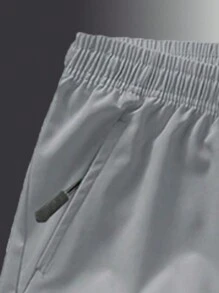 1 quần short thể thao thường ngày màu trơn cho bé trai tuổi teen, ống đứng, đa năng cho hoạt động ngoài trời mùa xuân/hè - Xám - Xem 3