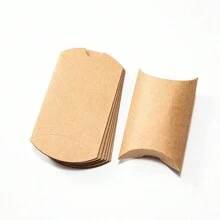 50 Stücke Kraftpapier Schwarz Kissen Geschenkbox, Mini Geschenkbox für Party Gastgeschenke, Süßigkeiten, Ringe, Schmuck, Kleinunternehmen Verpackungsbedarf