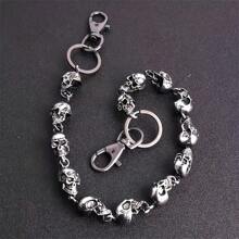 55cm Men's Waist Key Chain Body Chain Retro Skull Metal Hip Hop Gothic Punk Skull Pants Jeans Bike Cycling Wallet Keychain