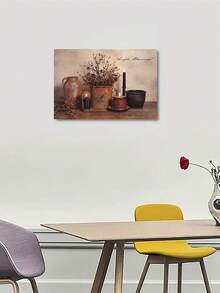 1 幅木制画框励志乡村田园原始民间壁画摄影相框家居海报印刷帆布画壁画现代家居卧室办公室美学装饰 - 拉伸并装框可直接悬挂 - 带框 - 彩色 - 查看 6