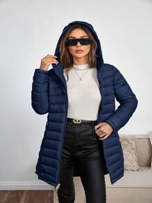 Risissida Fashionable Women's Mid-Length Hooded Jacket With Double-Sided Design-Suitable For Everyday Wear And Commuting, A Comfortable Autumn Item With Pockets