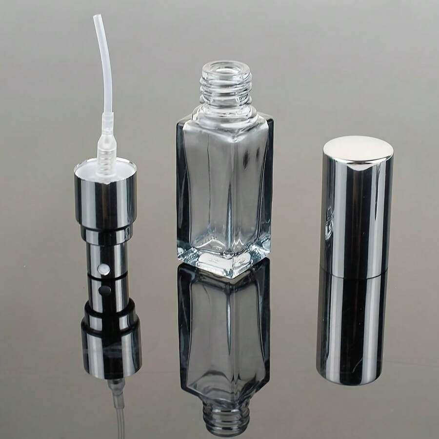 Premium Clear Glass Perfume Spray Bottle Set Refillable, Travel
