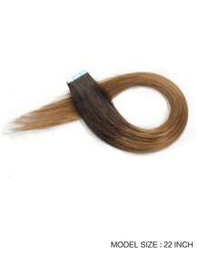 Jessie's Selection 20pcs/Pack 50g Tape In Hair Extensions Skin Weft Remy Silky Straight Seamless Invisible Tape Adhensive 150Grams 100% Human Hair Extensions For Volume Add Length Luxury Quality Affordable Cost Salon Quality (#2T6 Ombre Dark Brown & Light Brown) - S2/6 - 查看 4