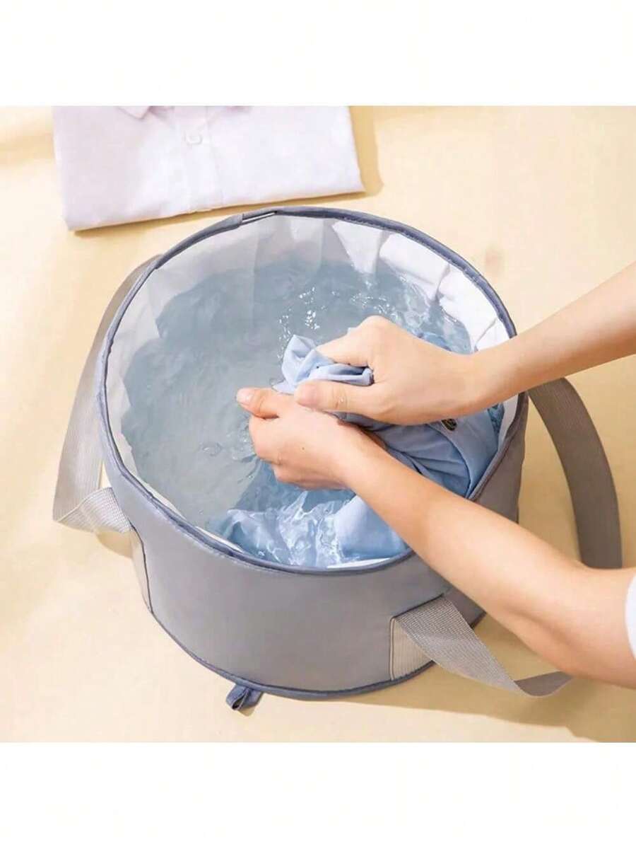 Portable Foldable Travel Hiking Camping Clean Keep Warm Bucket Face