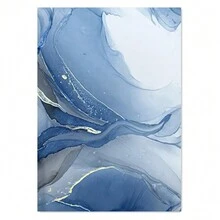 3PCS Không Khung Trừu Tượng Sông Xanh Tranh Canvas Bắc Âu Áp Phích Nghệ Thuật Treo Tường In Hình Ảnh Cho Phòng Khách Phòng Ngủ Trang Trí Nhà - Nhiều màu - Xem 3