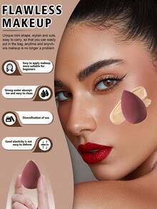 1/16/25/42件套化妆工具套装，包含：25支化妆刷+3个化妆海绵+3个迷你化妆海绵+3个三角粉扑+6个迷你气垫粉扑+1个化妆刷清洁工具+1个收纳桶。 - 彩色 - 查看 7