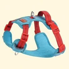 1pc Reflective Pet Harness,Adjustable Webbing Make The Harness Well-Fitting For Dogs,Soft And Breathable Mesh Under The Fabric ,Pick Up The Dog Anytime With The Comfortable Handle
