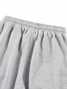 Quần thể thao nữ dáng rộng, thoải mái, có túi bên hông, cạp chun, ống đứng. - Xám - Xem 9