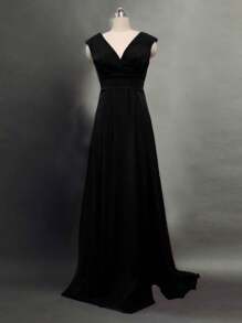 Elegante Vestido de Noche Largo con Cuello en V sin Espalda, Sexy Vestido de Moda con Abertura en la Pierna, Elegante Vestido de Noche de Lujo de Alta Gama para Fiesta, Citas, Ir de Compras, Viajar de Vacaciones.