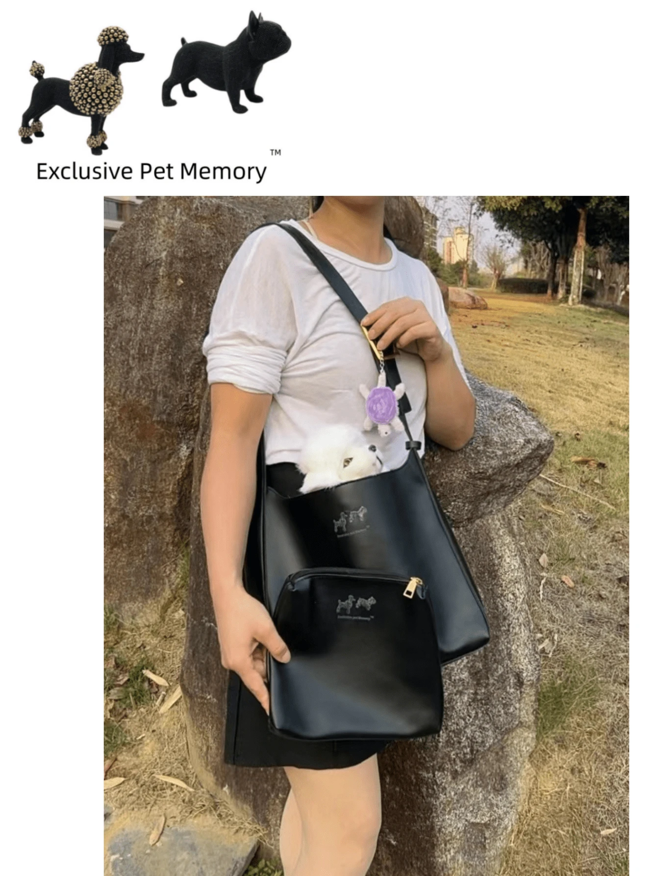 Exclusive pet Memory Exclusive Pet Memory 2pcs Ladies' Pet Backpack