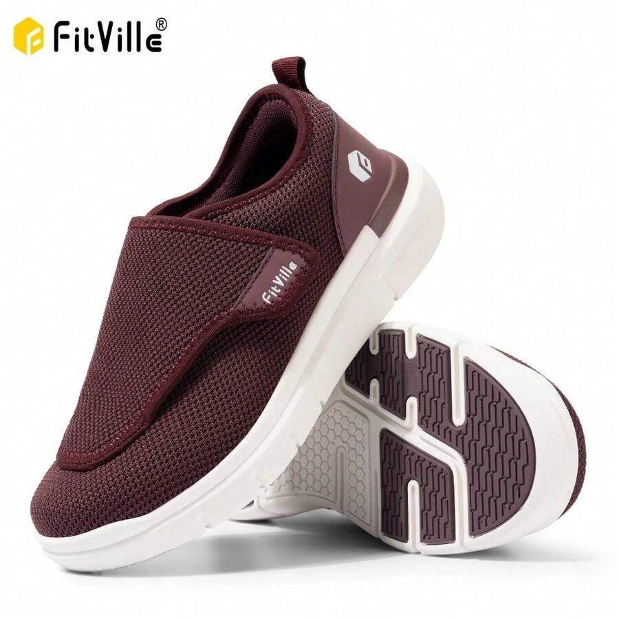 FitVille Extra Wide Women's Diabetic Shoes Adjustable Walking Shoes For