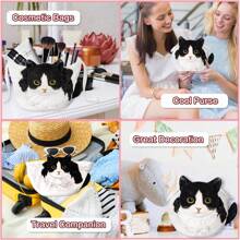 Cat Drawstring Storage Pouches, Vintage Cute Feline Print, Dust-Proof Organizer Bags For Home And Cosmetics, Functional & Aesthetic Design Drawstring Makeup Bag Storage Bag Organization - Multicolor - View 7