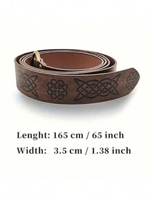 萬聖節 4 件組 文藝復興中世紀維京服裝，復古蒸汽龐克 PU 皮革腰帶、抽繩包與夾子，萬聖節 Cosplay 服裝拍照道具，LARP 派對用品，舞台表演配件 - A - 查看 6