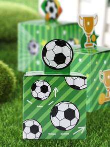 24个装足球主题糖果盒，足球主题礼品包装盒，生日派对装饰，巧克力和饼干包装，派对小礼物，婴儿派对装饰，性别揭晓派对，运动主题派对，返校季，情人节 - 足球 - 查看 8