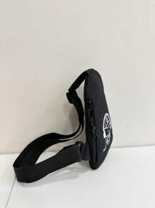 兒童臀包,輕盈跨身包,卡通胸包,男女兒童旅行時尚背包 - 黑色 - 查看 3