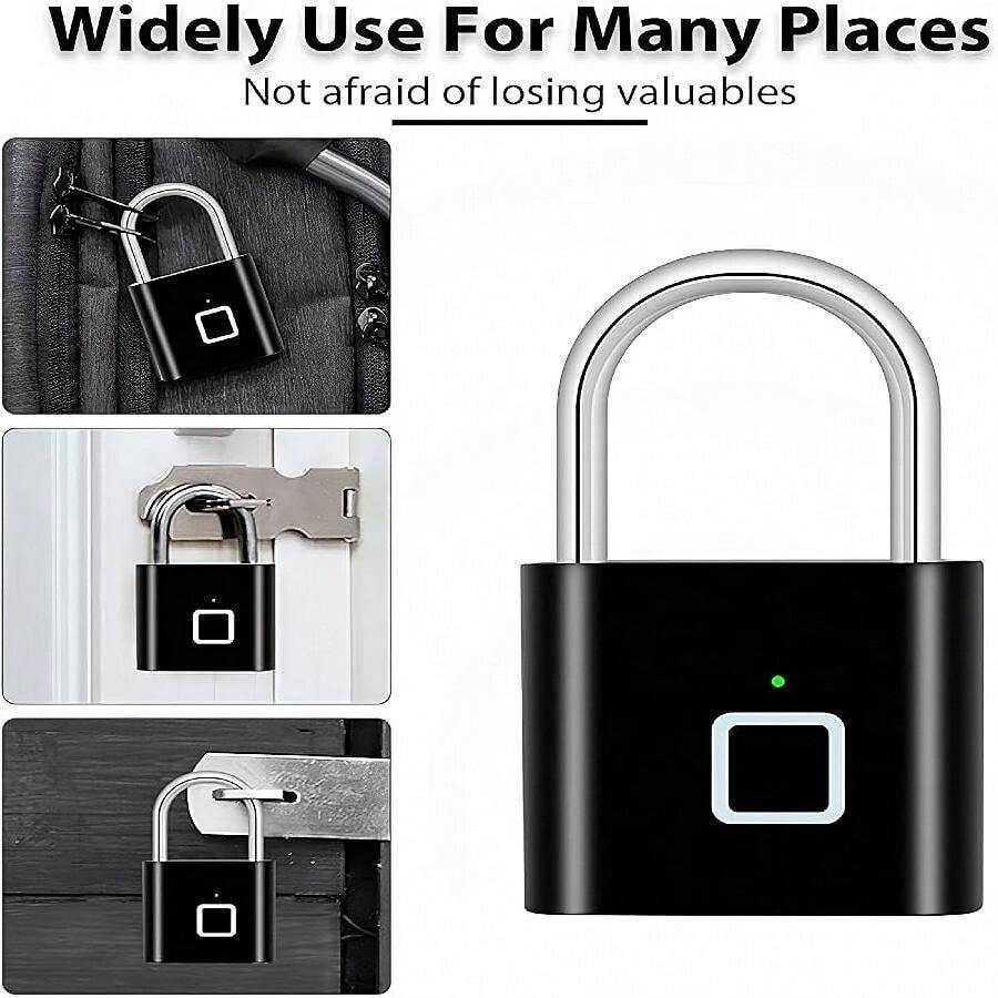 Suttik Convenient Keyless Entry, Mini Smart Fingerprint Padlock