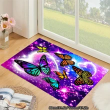 1pc Colorful Butterfly Plush Carpet: Soft, Thick, Very Suitable For Living Room, Bedroom, Game Room, Etc! ,Room Decor - Colorful Butterfly - View 5