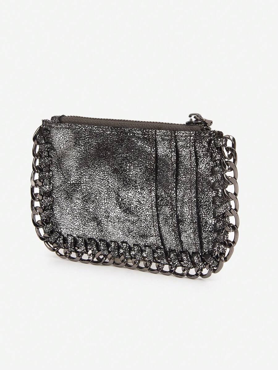 New Glitter Material Unisex Coin Purse, Simple Card Holder Namecard