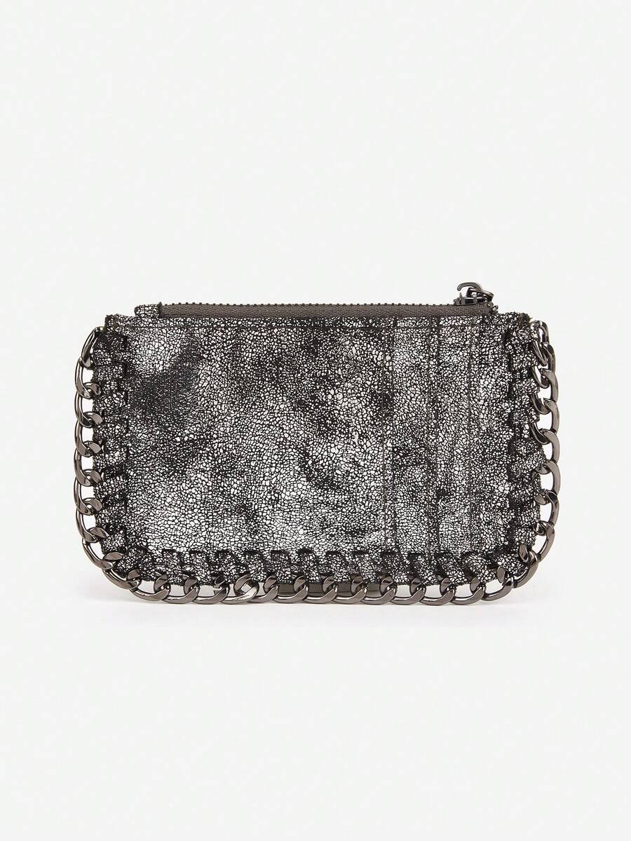 New Glitter Material Unisex Coin Purse, Simple Card Holder Namecard