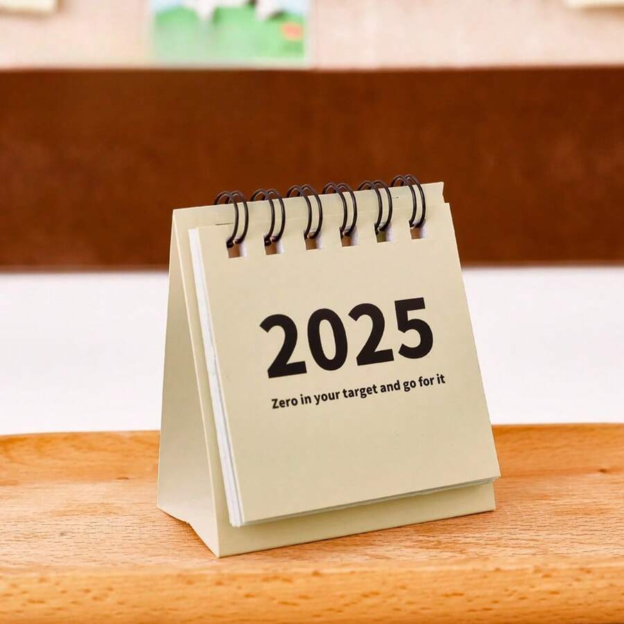 4 Desktop Calendars 2025 Mini Portable Calendar Desktop Ornament Check