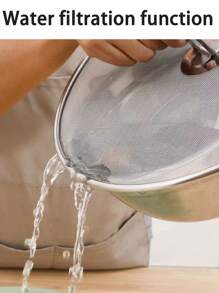 1个/3个装不锈钢防油盖，适用于厨房煎锅，带折叠式旋钮的防油溅罩，防油溅挡板，防止烹饪油溅出，防止烧焦，超细网眼盖，防锈不锈钢材质，防止油溅，烹饪防溅罩，食物沥水盖，厨房用品 - 銀色 - 查看 5