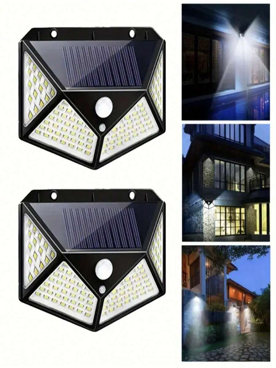 [HotSale] 100 LED SolarPowered Outdoor Wall Lights With Motion Sensor