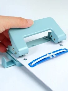 1 pièce Perforatrice à double trou, perforatrice de feuille d'examen pour étudiant, perforatrice pour feuilles mobiles d'agenda, perforatrice de bureau pour comptabilité