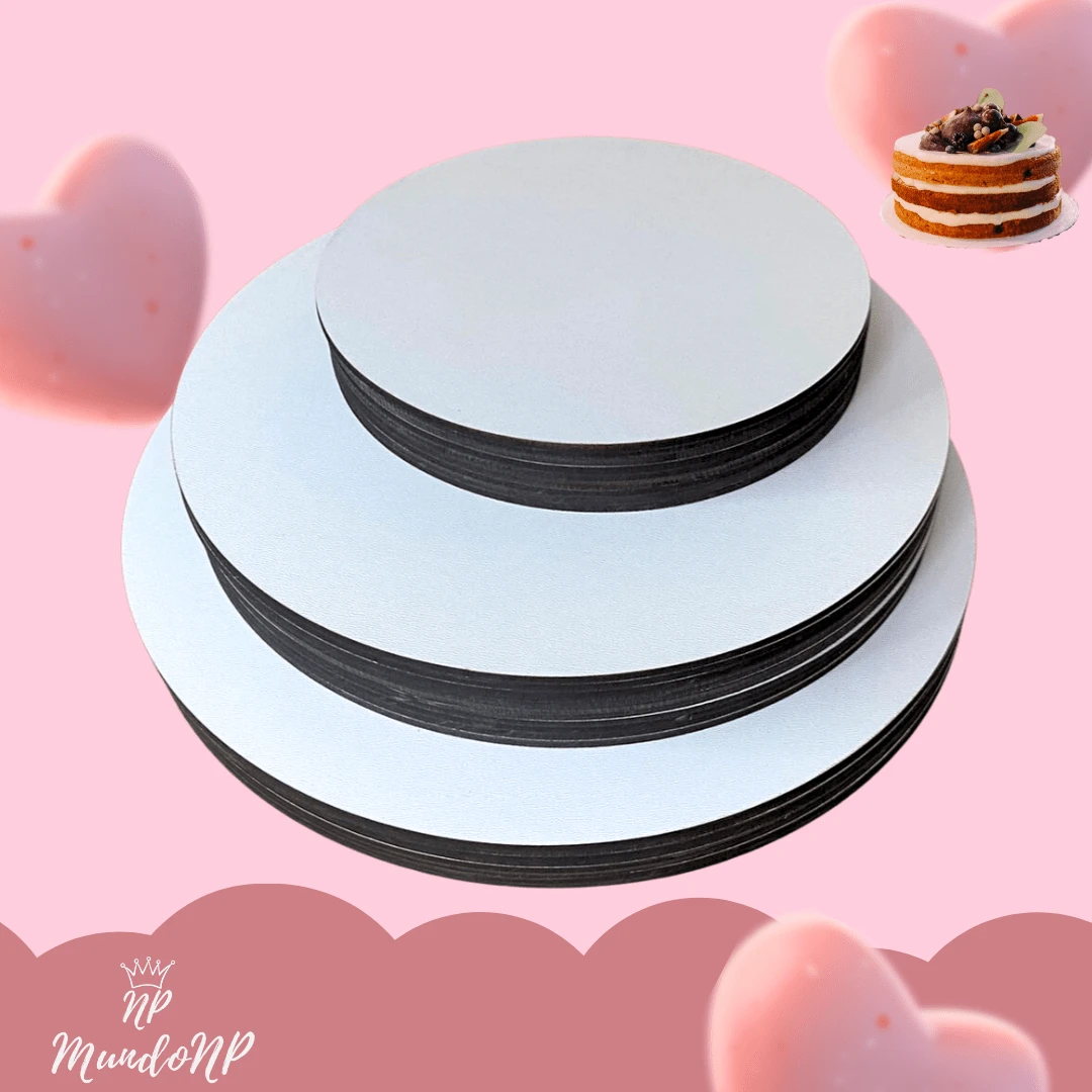 Kit With 10 Cake Boards In 3mm MDF Board - Cake Base - Various Cakeboard Sizes - trắng - Xem 1