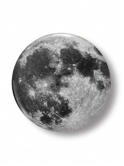 1pc 4.4cm/1.73inch Moon Phase Design Pin Badge, Button Pin Brooch, Suitable For Attaching On Clothing, Bags, Backpacks, Unique Gift For Friends And Family