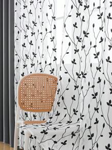 4 件/包 - 遮光窗帘套装，带刺绣薄纱，高遮光纯色窗帘和窗帘衬里，共 4 件，阻挡卧室和客厅的紫外线，纯黑色 - 灰色 - 查看 3