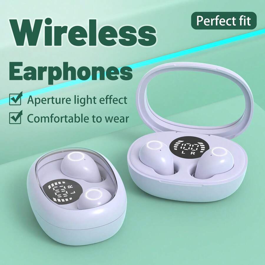 Small Wireless Headphones 5.4 Bluetooth Headset Small Earbuds Sleep