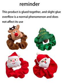 6 piezas Diademas de reno navideñas, de alta elasticidad y durables, lazos de goma lindos para muñecas, accesorios para el cabello, lazos para el cabello, accesorios navideños para el cabello, diademas navideñas, diademas navideñas, Papá Noel, diademas de reno navideñas. Diademas suaves, lazos para cola de caballo, accesorios navideños para el cabello, diademas y lazos para el cabello. Navidad