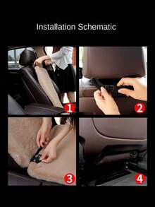 3件/5件/7件冬季保暖时尚通用毛绒汽车坐垫三件套五件套精致加厚仿兔毛保暖防滑免打结汽车羊毛坐垫 - 均碼 - 查看 5