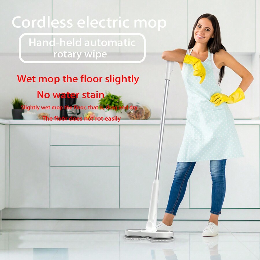 Cordless Electric Mop With Cleaning Bucket And Spray Function, Up To 60