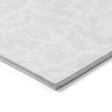 3' X 4' Ivory Floral Washable Non Skid Indoor Outdoor Area Rug - 象牙 - 查看 7