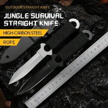 Outdoor Camping Straight Knife, Diving Knife, Suitable For BBQ, Mountaineering, Adventure, Open Box, Multi-Functional Fruit Knife - one-size - View 1