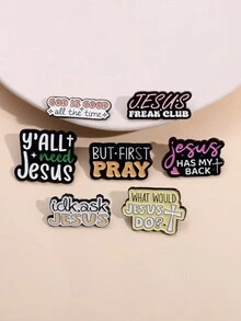 创意纪念英语第一有意义的时尚个性化徽章，多功能日常佩戴或礼物胸针 - 彩色 - 查看 1