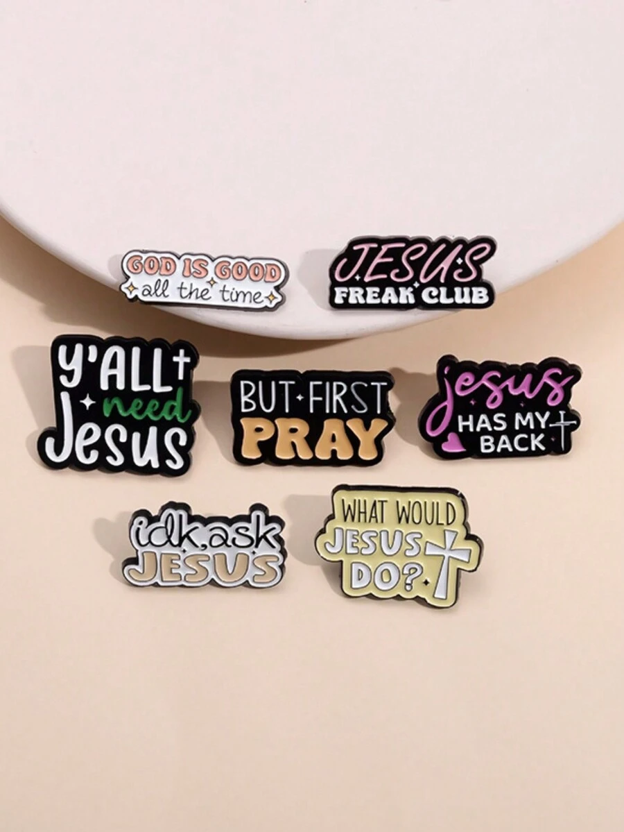 创意纪念英语第一有意义的时尚个性化徽章，多功能日常佩戴或礼物胸针 - 彩色 - 查看 1