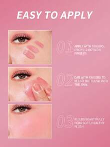 Ushas 4 Color Liquid Blush, Delicate And Smooth Texture, Long-Lasting Waterproof, Versatile And Brightening Lips, Eyes And Cheeks - #02 - Xem 5