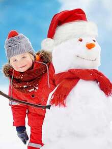 1 件加厚版圣诞派对圣诞老人角色扮演创意帽子营造节日气氛成人儿童毛绒帽子头饰红色圣诞 - 多色 - 查看 6