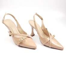 Scarpin Feminino Nude Bico Clássico Salto Alto Confortável Moda