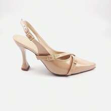 Scarpin Feminino Nude Bico Clássico Salto Alto Confortável Moda