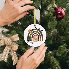 1 đồ trang trí treo Acrylic hình ông già Noel vui vẻ, đồ trang trí cây thông Noel lễ hội, đồ lưu niệm Giáng sinh tròn, mặt dây chuyền ngày lễ mới lạ để trang trí nhà cửa, quà tặng độc đáo cho bạn bè và gia đình - Nhiều màu - Xem 5